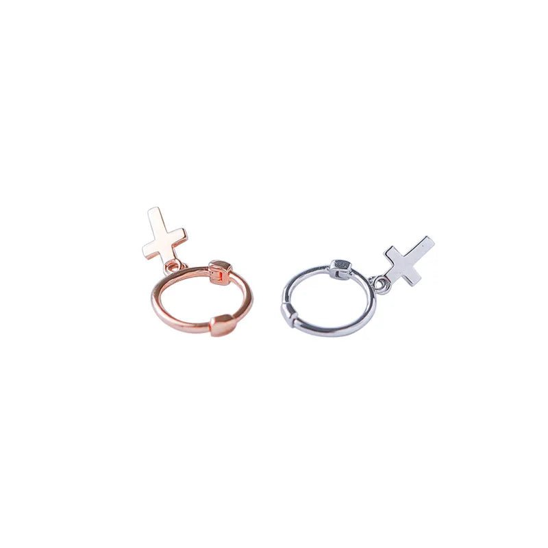 CROSS EARRINGS 925 - Faith & Glow Co.