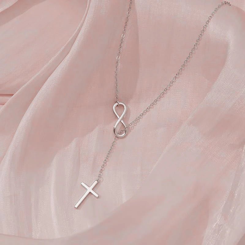 INFINITY CROSS PENDANT NECKLACE - Faith & Glow Co.