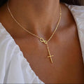 INFINITY CROSS PENDANT NECKLACE - Faith & Glow Co.