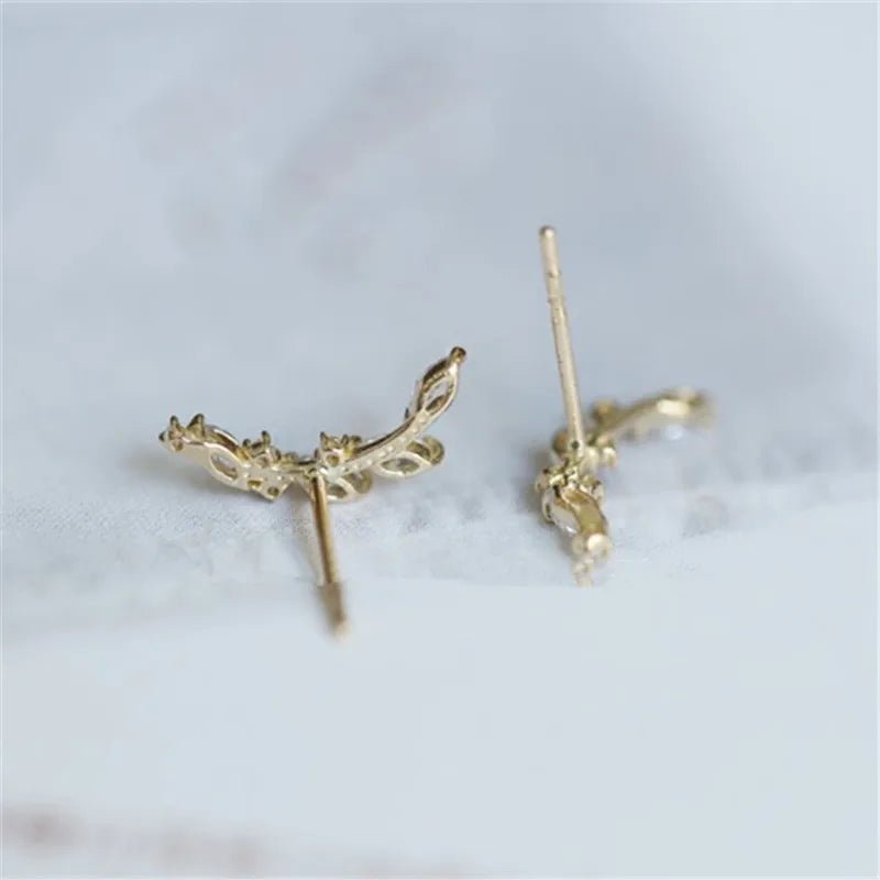 OLIVE BANCH EARRINGS 925 & GOLD PLATED - Faith & Glow Co.