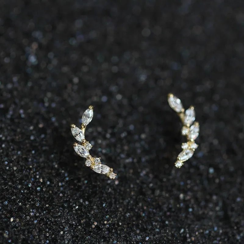 OLIVE BANCH EARRINGS 925 & GOLD PLATED - Faith & Glow Co.