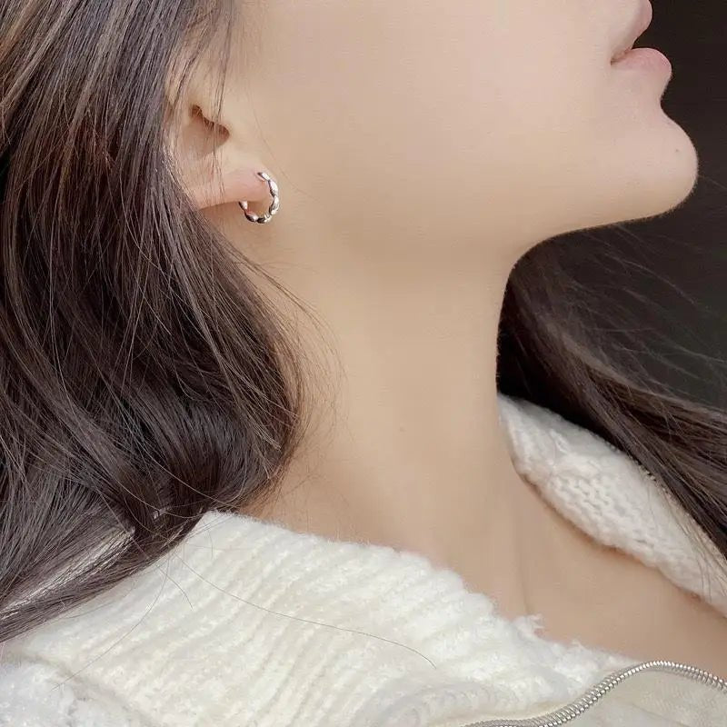 OLIVE BRANCH HOOP EARRINGS - Faith & Glow Co.
