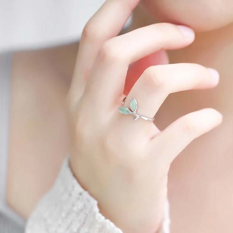 OLIVE LEAF RING 925 - Faith & Glow Co.